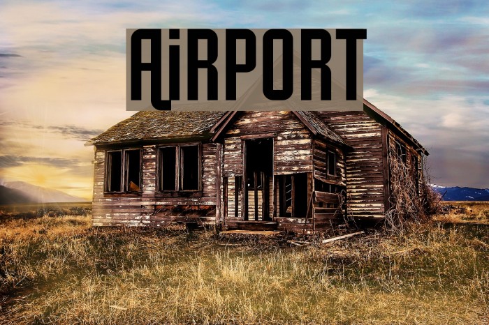 Airport Font examples