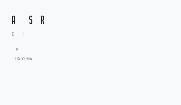 Airside Sans Regular Business Card