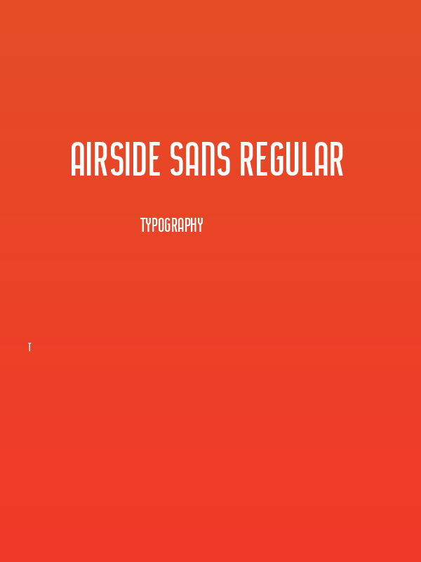 Airside Sans Regular Poster