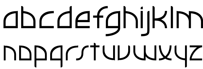 Airstream Futuropolis Regul Font LOWERCASE