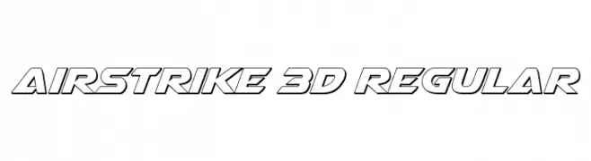 Airstrike 3D Regular  les polices de caractères gratuit tlcharger