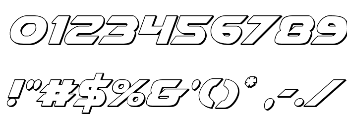 Airstrike 3D Regular Font OTHER CHARS