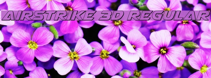 Airstrike 3D Regular Font examples
