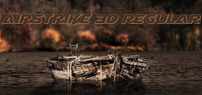 Airstrike 3D Regular Font examples