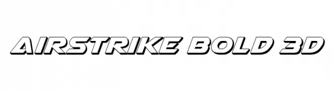 Airstrike Bold 3D  les polices de caractères gratuit tlcharger