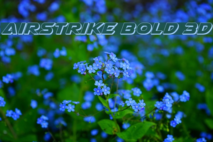 Airstrike Bold 3D Шрифта examples