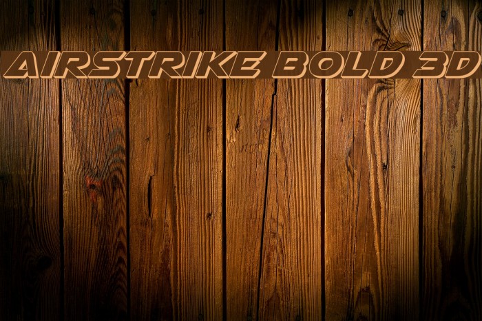 Airstrike Bold 3D Шрифта examples