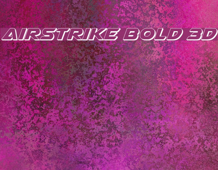 Airstrike Bold 3D Шрифта examples