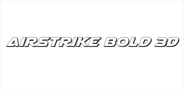 Airstrike Bold 3D Logo