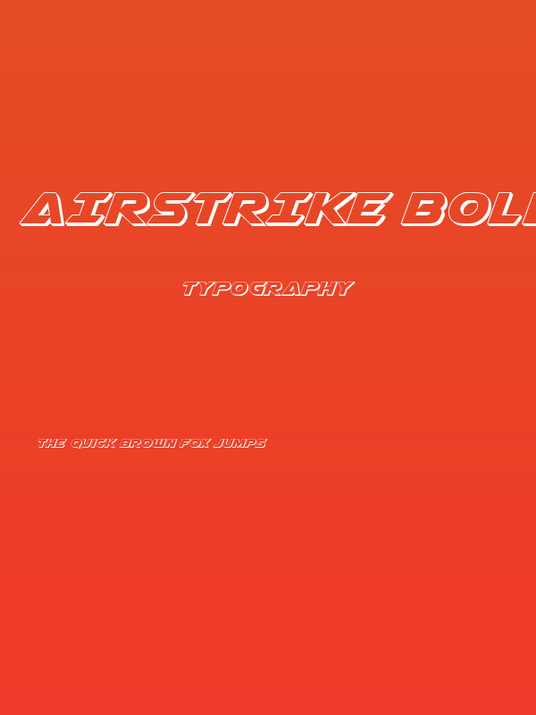 Airstrike Bold 3D Poster
