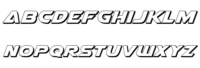 Airstrike Bold 3D Шрифта строчной
