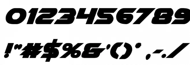Airstrike Bold Font OTHER CHARS