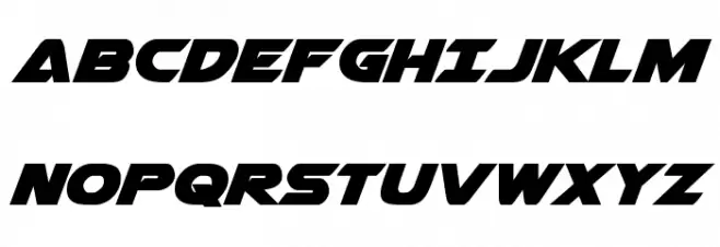 Airstrike Bold Font UPPERCASE