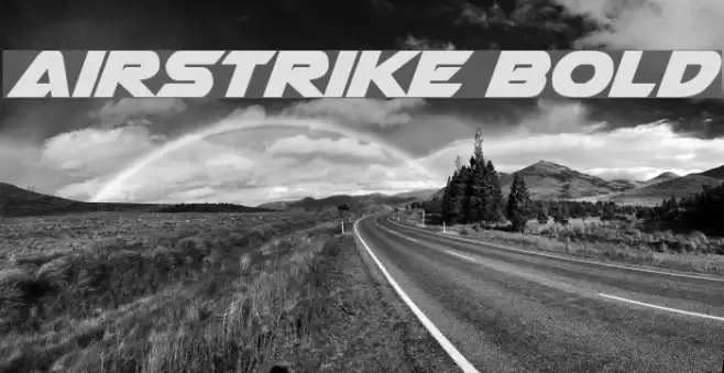 Airstrike Bold Font examples