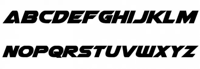 Airstrike Bold Caratteri MINUSCOLO