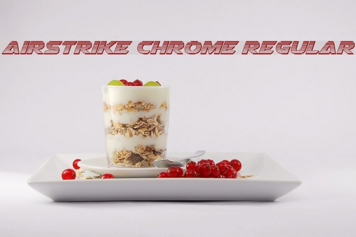 Airstrike Chrome Regular Font examples