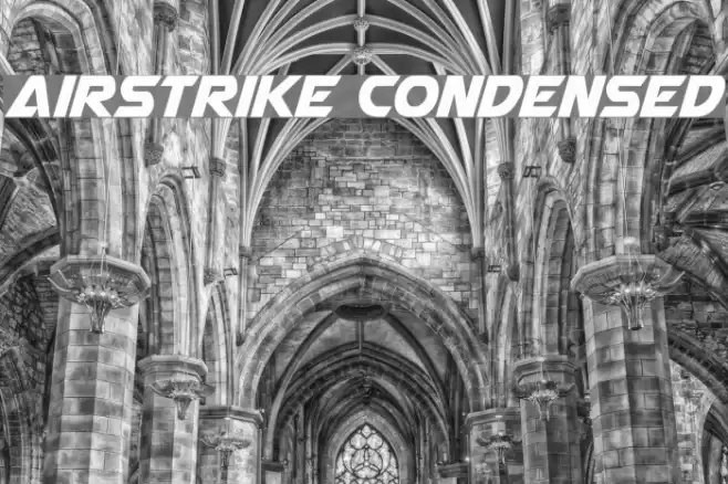 Airstrike Condensed Font examples