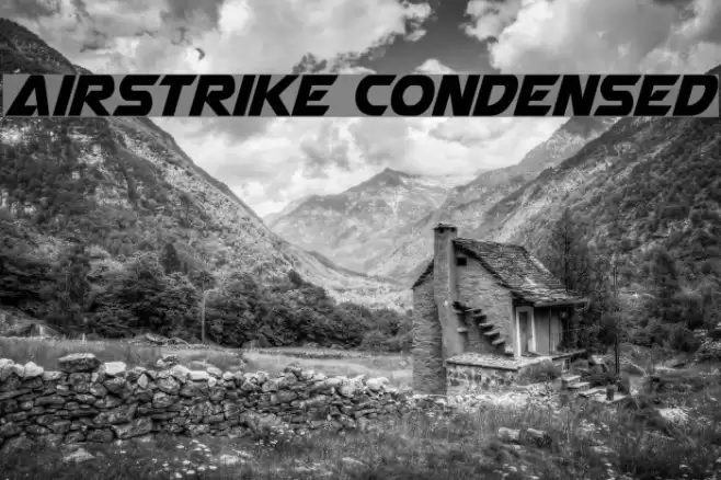 Airstrike Condensed Font examples