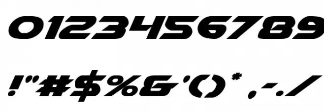 Airstrike Expanded Font OTHER CHARS