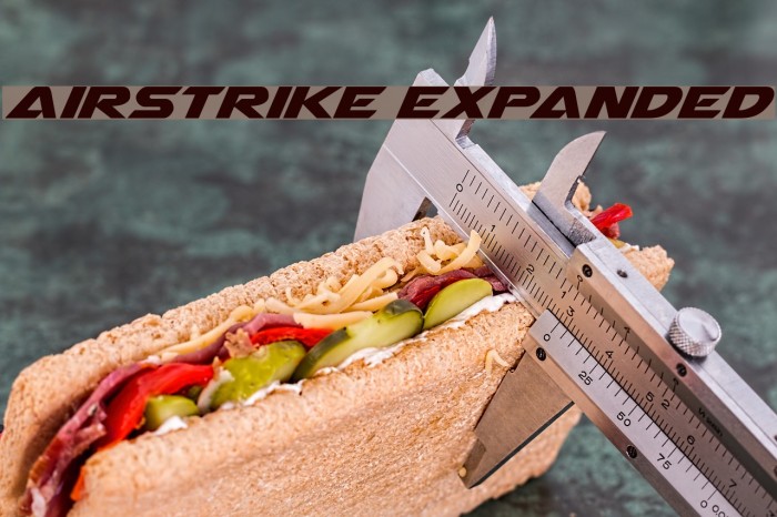 Airstrike Expanded Шрифта examples