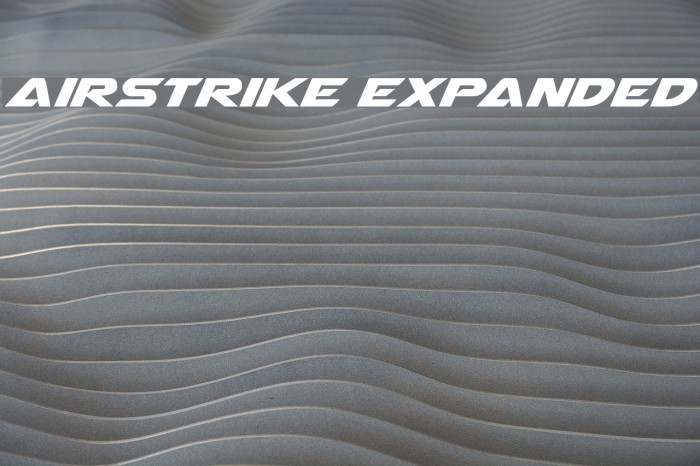 Airstrike Expanded Шрифта examples