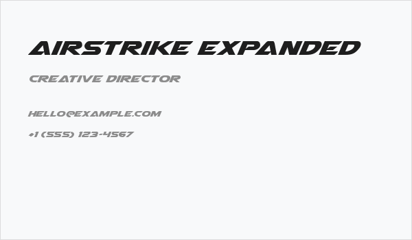 Airstrike Expanded Business Card