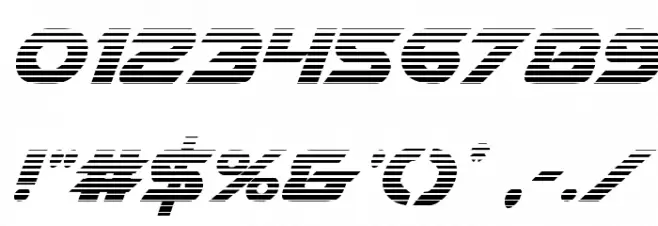 Airstrike Gradient Regular Font OTHER CHARS