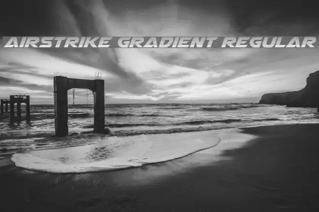 Airstrike Gradient Regular Font examples