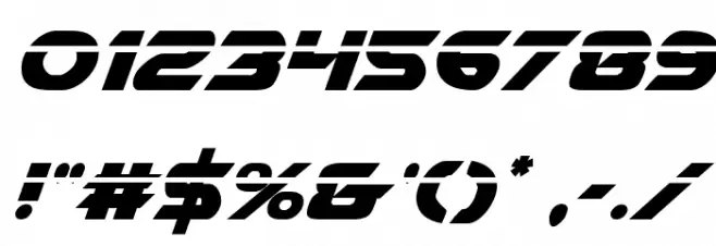 Airstrike Laser Regular Font OTHER CHARS
