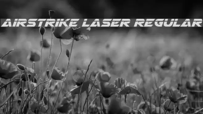 Airstrike Laser Regular Font examples