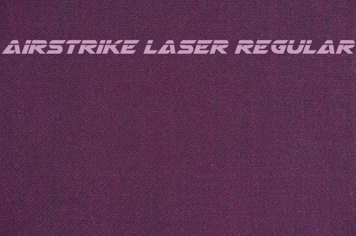 Airstrike Laser Regular Font examples