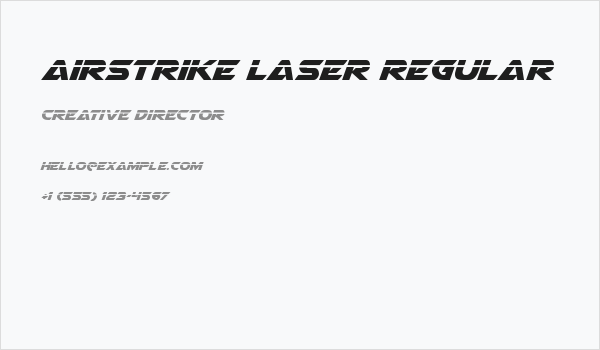 Airstrike Laser Regular Business Card