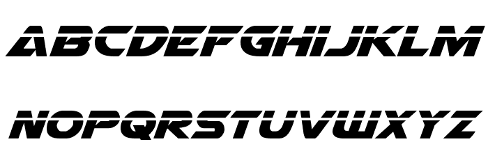 Airstrike Laser Regular Font LOWERCASE