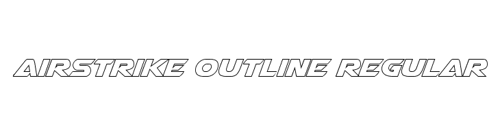 Airstrike Outline Regular  Free Fonts Download