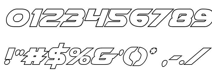 Airstrike Outline Regular Font OTHER CHARS