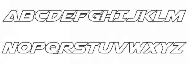 Airstrike Outline Regular خط أحرف كبيرة