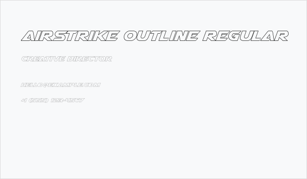 Airstrike Outline Regular Business Card