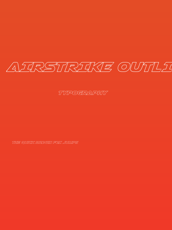 Airstrike Outline Regular Poster