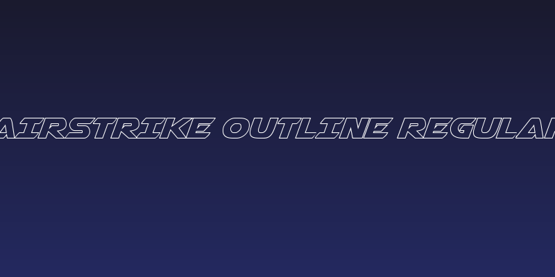 Airstrike Outline Regular Social Header