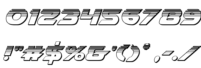 Airstrike Platinum Regular Font OTHER CHARS