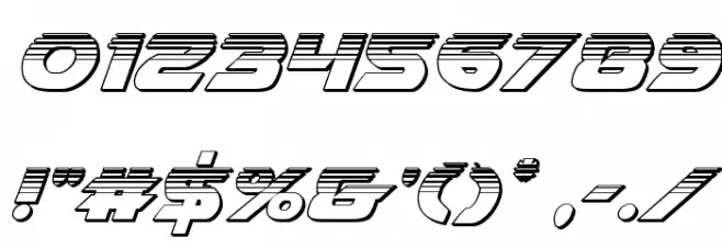 Airstrike Platinum Regular Font OTHER CHARS