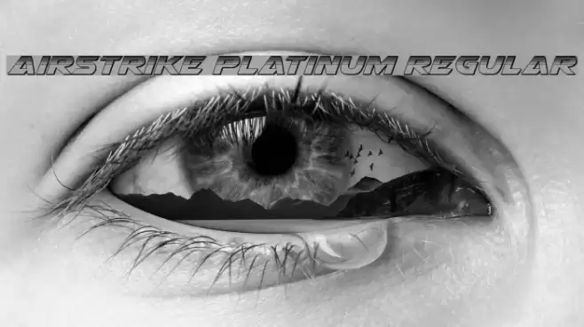 Airstrike Platinum Regular Font examples