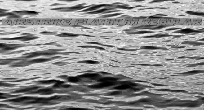 Airstrike Platinum Regular Font examples