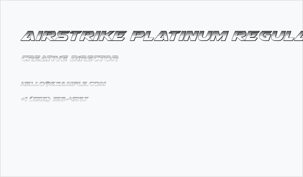 Airstrike Platinum Regular Business Card
