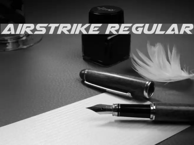Airstrike Regular Font examples