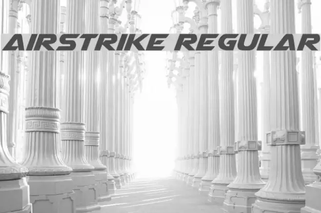 Airstrike Regular Font examples