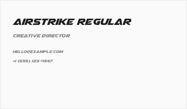 Airstrike Regular Business Card