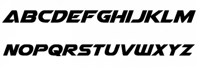 Airstrike Regular Font LOWERCASE