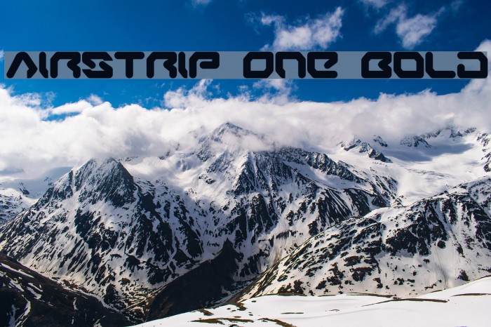 Airstrip One Bold Font examples
