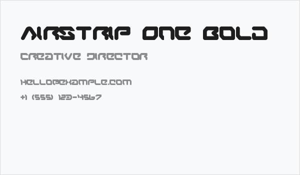 Airstrip One Bold Business Card